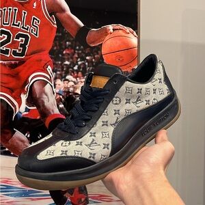 Louis Vuitton Monogram Mini Lin Canvas and Leather sneakers (women’s)